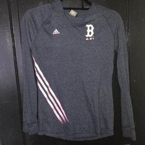 KIDS BOSTON RED SOX pull over with pink detailing